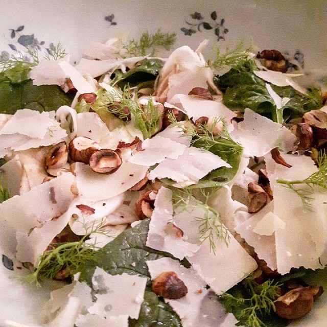 Salade fenouil, poire et épinard - Copyright © Gratinez