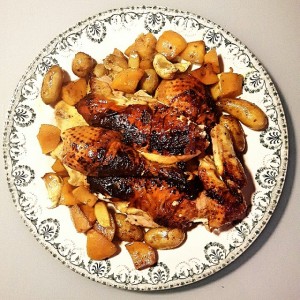 Poulet rôti au miel et mélange de 7 épices – Copyright © Gratinez