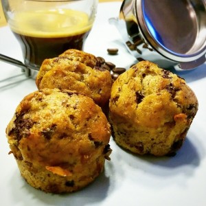 Muffins végans bananes et éclats de chocolat – Copyright © Gratinez