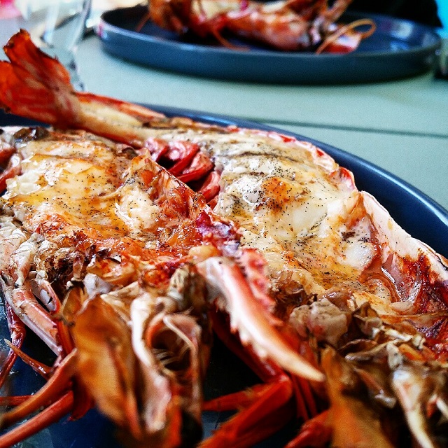 Gambas rôties au beurre salé-vanillé – Copyright © Gratinez