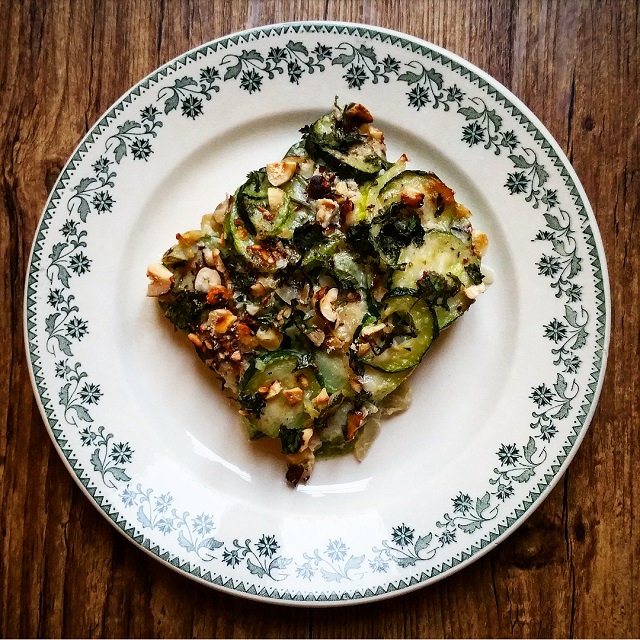 Gratin de courgettes, noisette, cajou et coriandre – Copyright © Gratinez