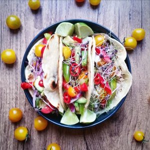 Tacos végétariens, 100% fait maison - Copyright © Gratinez