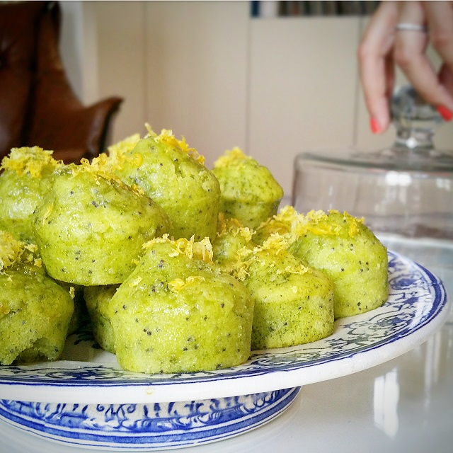 Muffins matcha, citron et pavot, moelleux et légers – Copyright © Gratinez