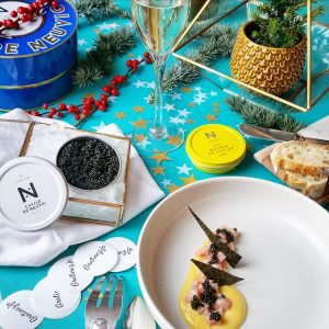 Tartare de veau de lait, sabayon citronné, Caviar de Neuvic – Copyright © Gratinez