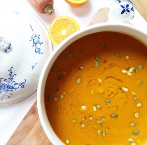 Soupe carotte, orange et curry – Copyright © Gratinez