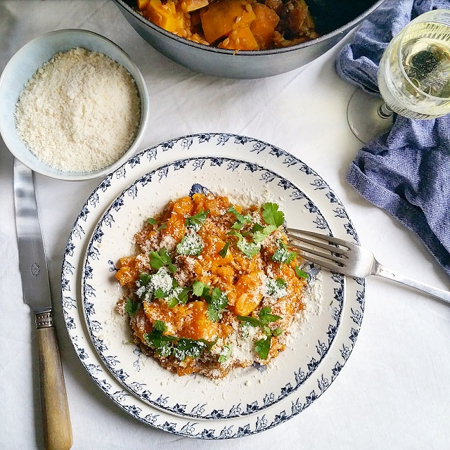 Risotto petit épeautre et courge honey butternut – Copyright © Gratinez