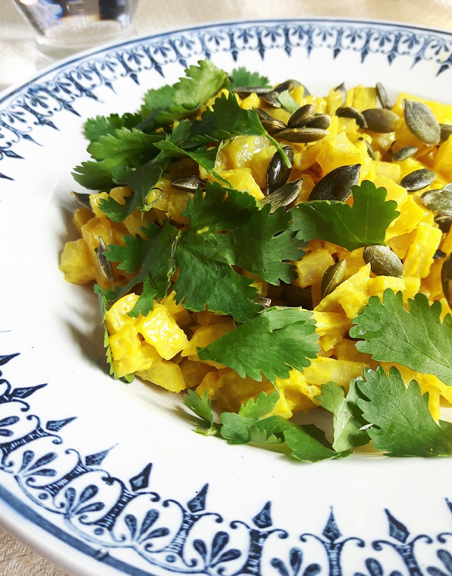 Risotto de céleri rave, poudre de fenouil et curcuma – Copyright © Gratinez