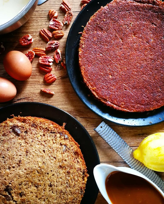 Banana Layer Cake, Caramel beurre salé – Copyright © Gratinez